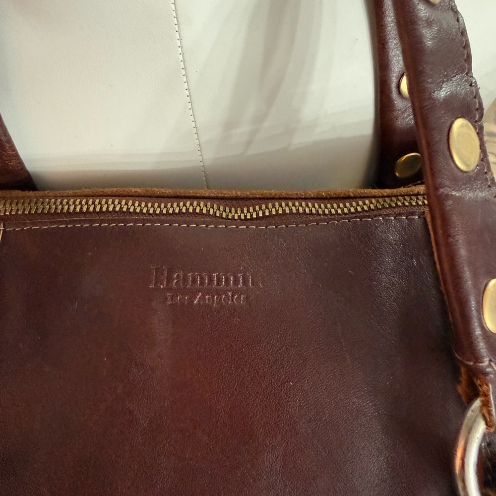 Hammitt Westwood Brown Leather Studded Handbag - Picture 2 of 10